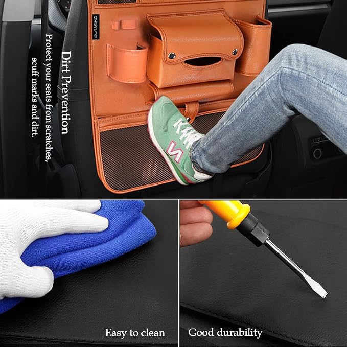 Car Backseat Organizer with Foldable Table Tray, Car Storage Organizer with - Image 6
