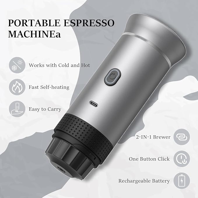 Zcyge Portable Coffee Maker Espresso Machine, Travel Camping Coffee Makers - Image 2