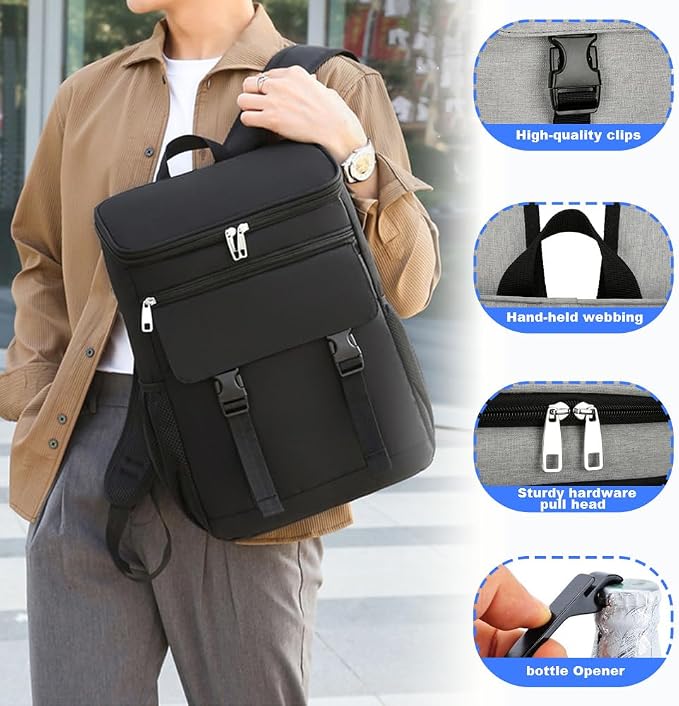 Cooler Backpack, 30 Cans Backpack Coolers Insulated Leak Proof - Image 7