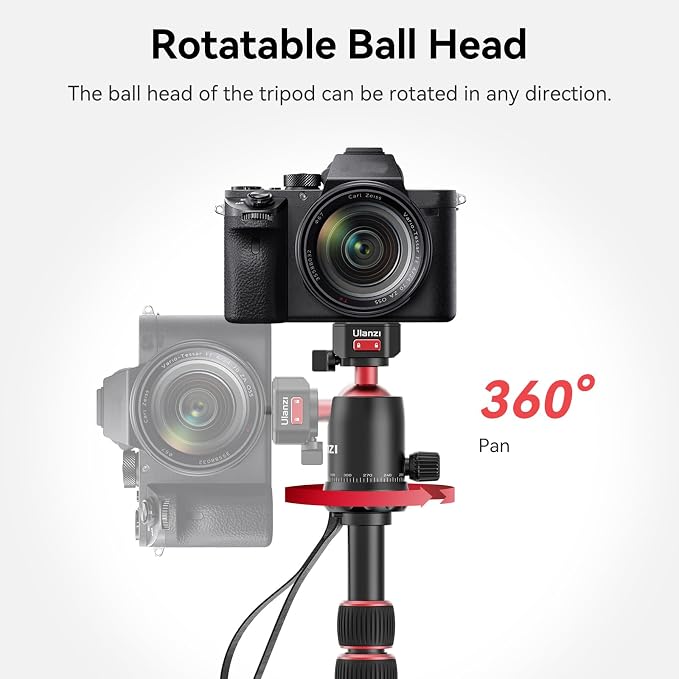 ULANZI TT31 72.4" Camera Tripod, Foldable Tripod & Monopod Aluminum w Claw - Image 6