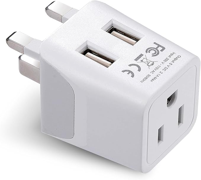 Ceptics European Plug Adapter, Safe USB-C 30W PD & QC 3.0-2 USA Socket - Image 6