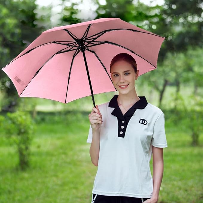 LANBRELLA Compact Reverse Folding Umbrella Auto Windproof Travel Umbrella - Image 2