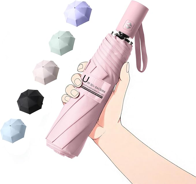 BAODINI Small UV Protection Travel Umbrella Compact by BAODINI