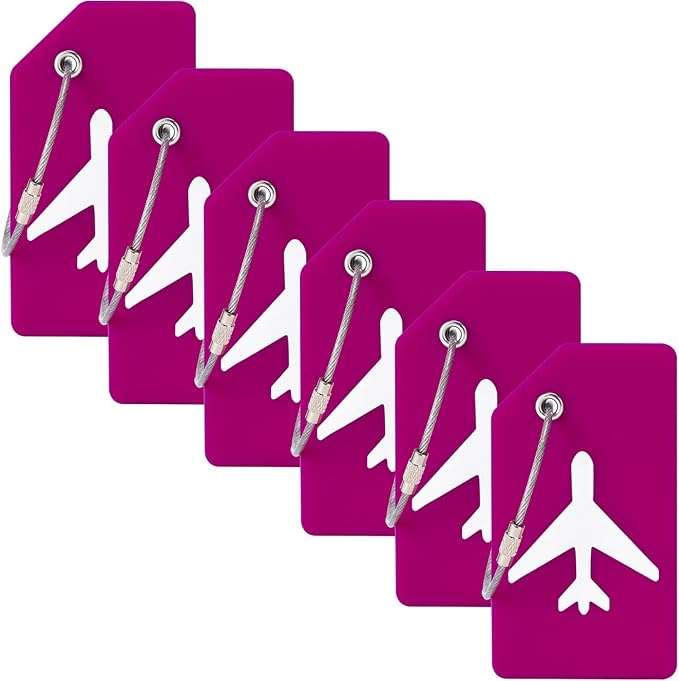 6 Pack Silicone Luggage Tag for Suitcases by MODENGKONGJIAN