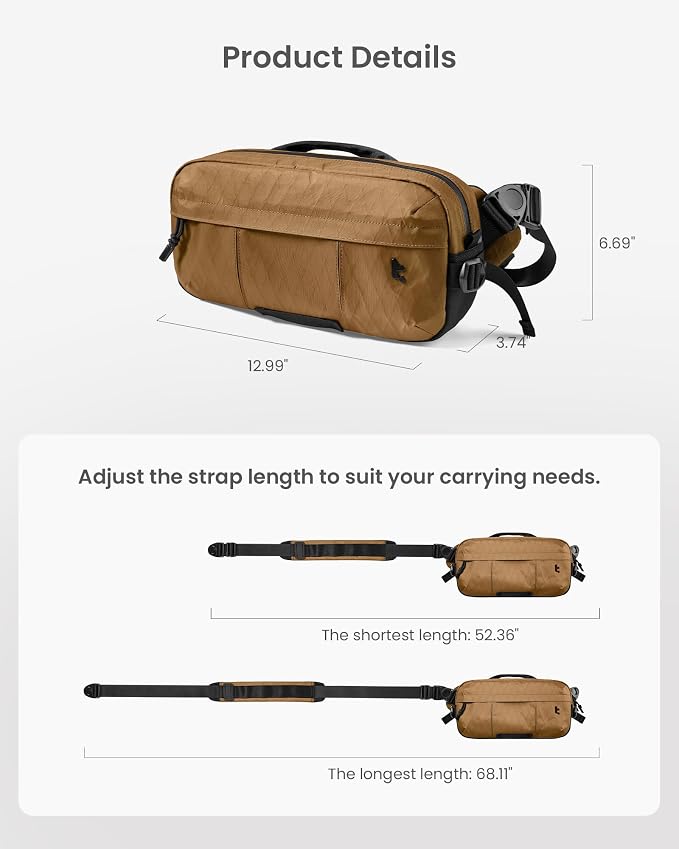 tomtoc 5.5L X-Pac Sling Bag for Nintendo Switch 2, Heavy Duty Crossbody Bag for - Image 9
