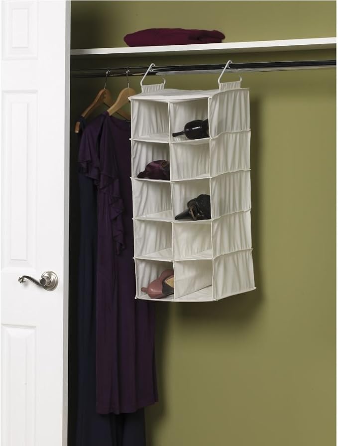 Household Essentials 311344 10 Pocket Hanging Shoe Storage Organizer - Image 2