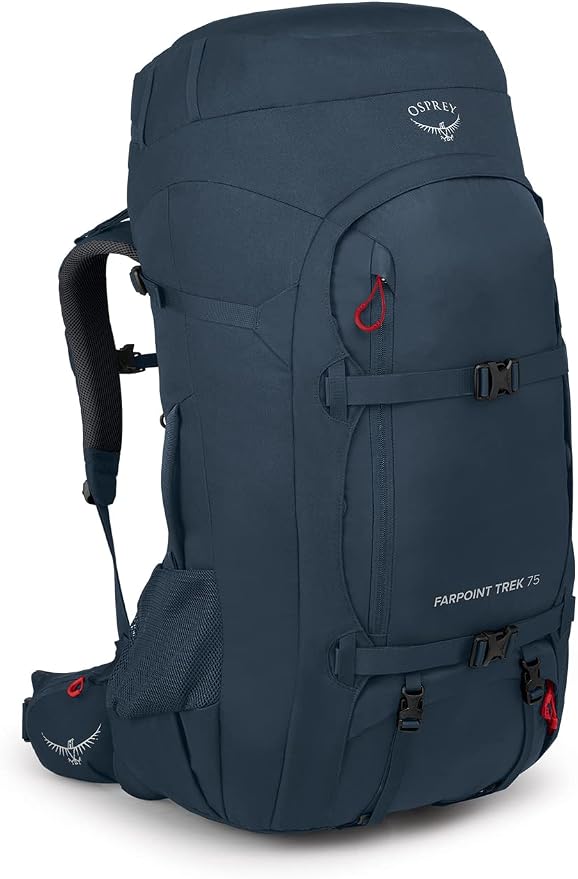 Osprey Farpoint Trek 75L Men's Travel Backpack, Muted Space Blue by Osprey