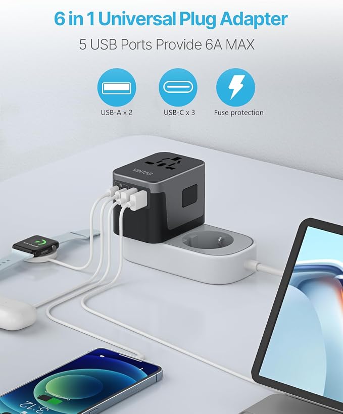 Universal Travel Adapter, VINTAR International Power Adapter - Image 4