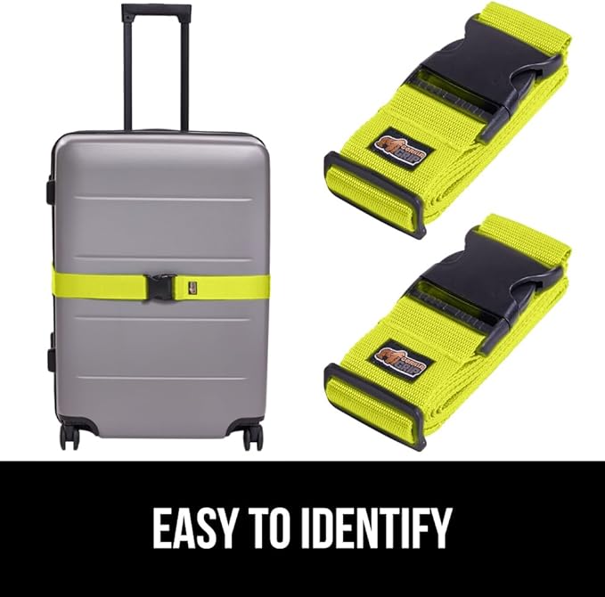 GORILLA GRIP Heavy Duty 8 Pack Adjustable Luggage Straps - Image 4