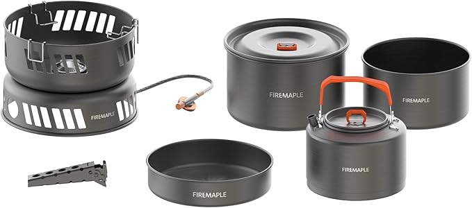 Fire Maple Versatile Outdoor Cooking Set Gas Stove Aluminum, Compact & Durable by Fire-Maple