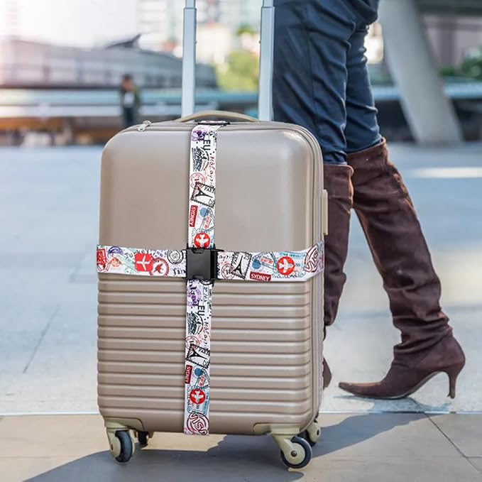 Adjustable Travel Luggage Strap Suitcase Belt Travel Bag Accessories 1.96 in W - Image 7