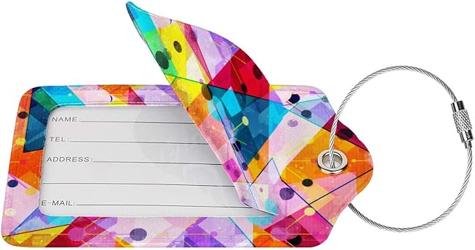 2-Pack PU Leather Luggage Tag - Image 2