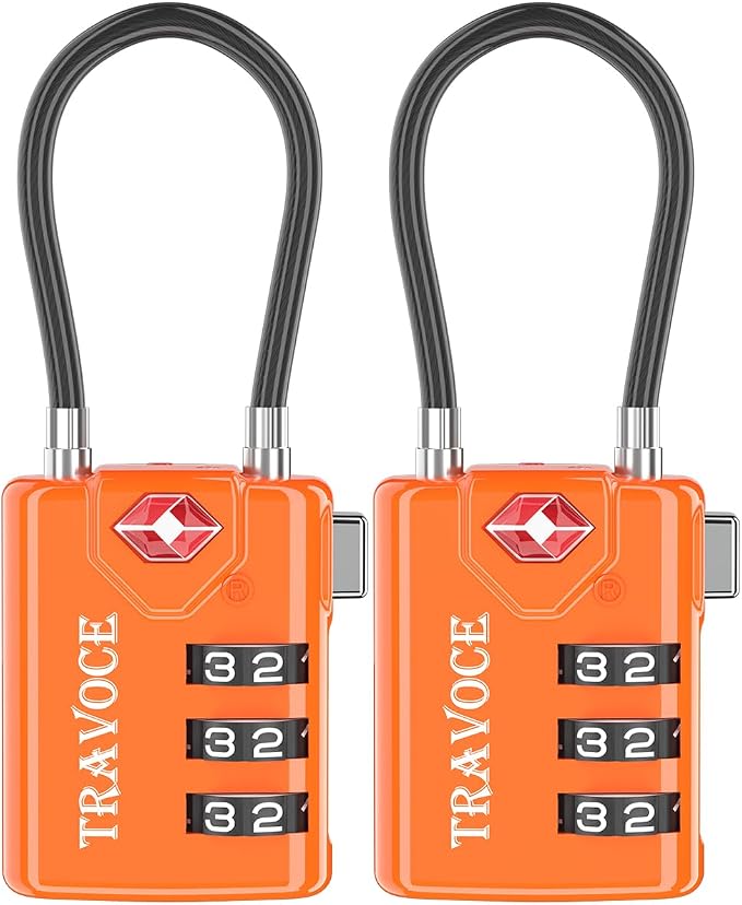 TSA Approved Luggage Locks, Travel Locks Which Also Work Great as Gym Locks by TRAVOCE