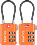 TSA Approved Luggage Locks, Travel Locks Which Also Work Great as Gym Locks by TRAVOCE