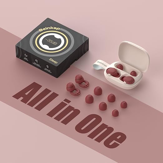 Ear Plugs for Sleeping Noise Reduction, Beinkap Reusable Earplugs Hearing - Image 6