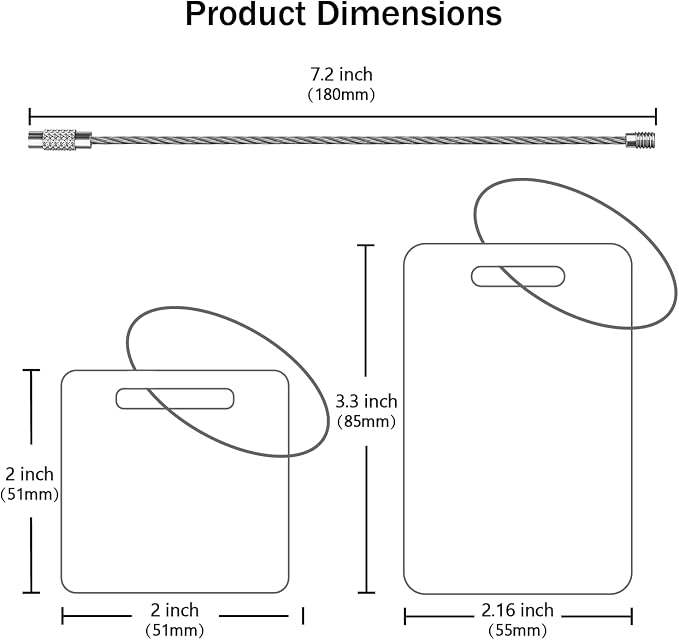 （2-Pack） Stainless Steel Custom Luggage Tags - Image 4