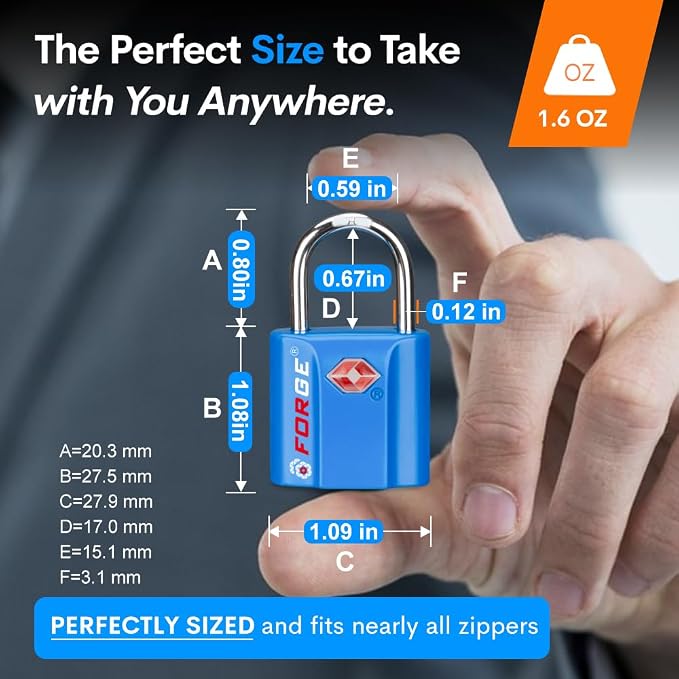 TSA Approved Luggage Locks, Ultra-Secure Dimple Key Travel Locks - Image 7