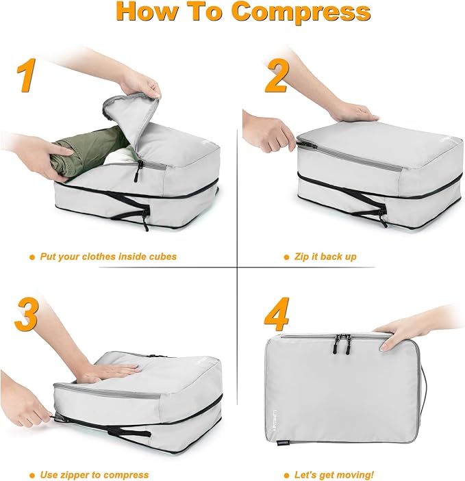 8 Set Compression Packing Cubes - Image 3