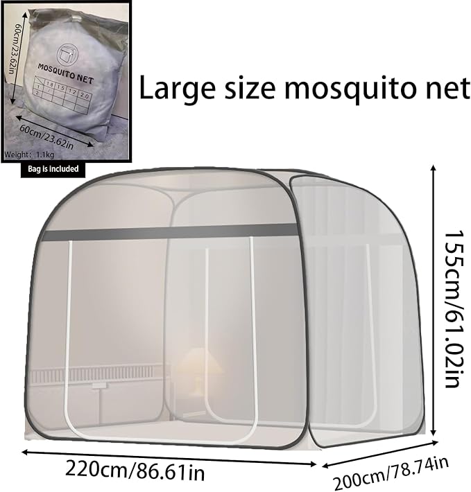 CMINGJ Mosquito Net for Bed, Portable pop up Mosquito Netting - Image 5