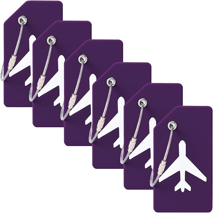 6 Pack Silicone Luggage Tag for Suitcases by MODENGKONGJIAN