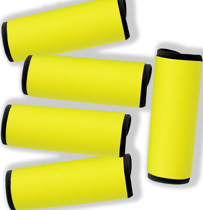 Neoprene Luggage Handle Wraps for Traveling Bright Color Luggage by GOWRAPS