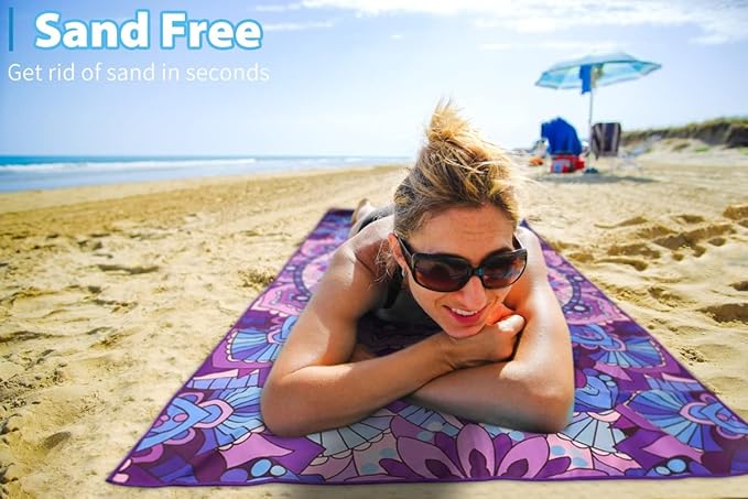 4 Pack Microfiber Oversized Lightweight Beach Towel 71"x32" XL Extra Large Thin - Image 4