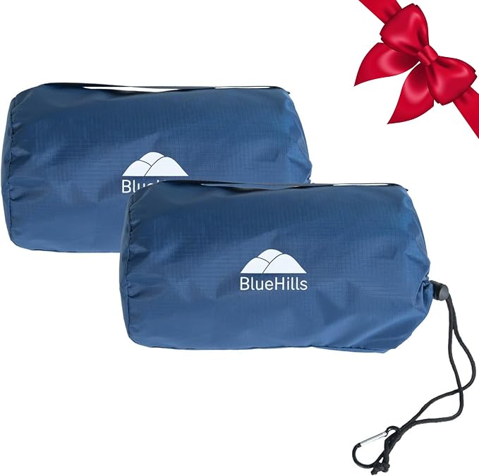 BlueHills Ultra Compact Travel Blanket 2 Pack Large Soft Cozy Portable Blanket by BlueHills