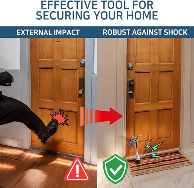Door Stopper with Adhesive Bracket Stickers, No Drilling or Tools Needed - Image 6