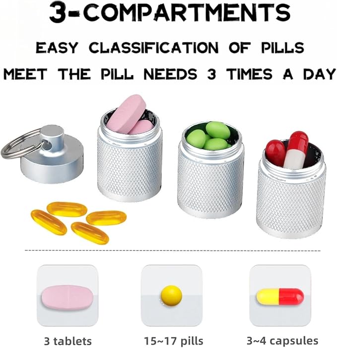 Waterproof Keychain Pill Holder - Image 2