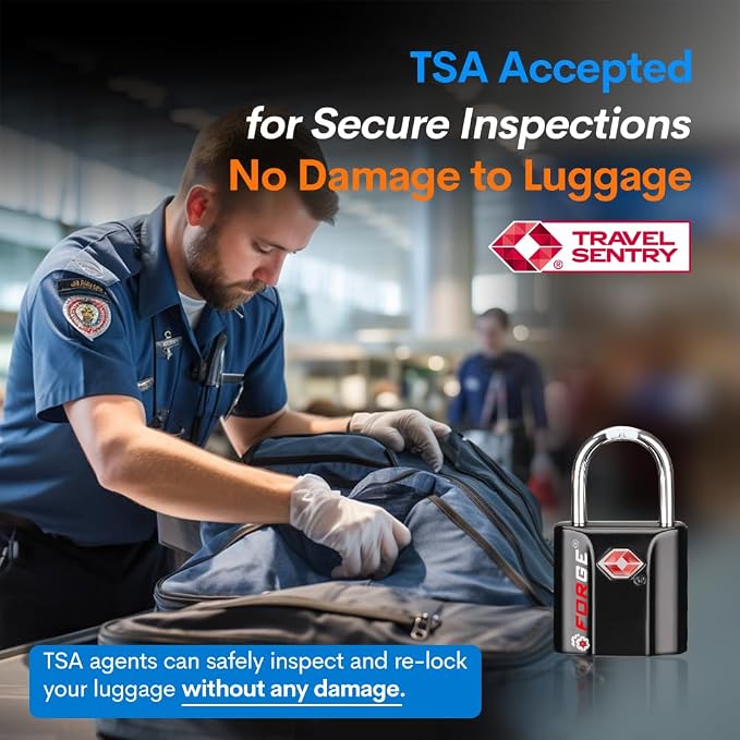 TSA Approved Luggage Locks, Ultra-Secure Dimple Key Travel Locks - Image 2