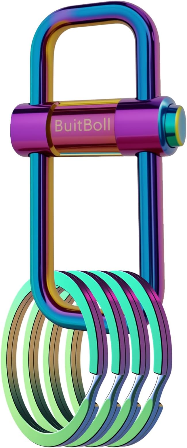 Key Chain, Heavy Duty Lock Key Ring Keychain Clip Key Holder Organizer by BuitBoll