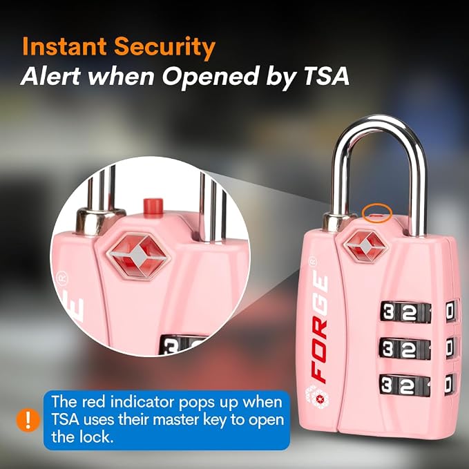 Forge Luggage Locks TSA Approved Luggage Locks, Small TSA Locks - Image 3