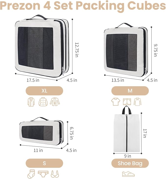 8 Set/6 Set/4 Set Compression Packing Cubes - Image 3
