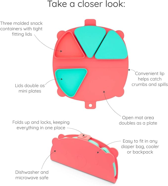 On-The-Go Snack Mat – Baby Silicone Travel Dining Placemat – Portable Silicone - Image 10