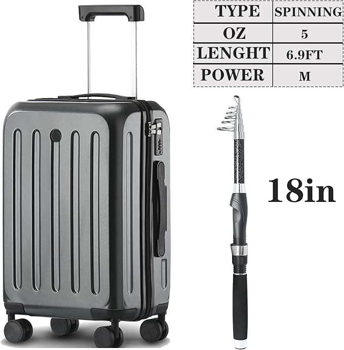 Fishing Rod, Telescopic Fishing Rod and Reel Combo, Collapsible Travel Fishing - Image 2