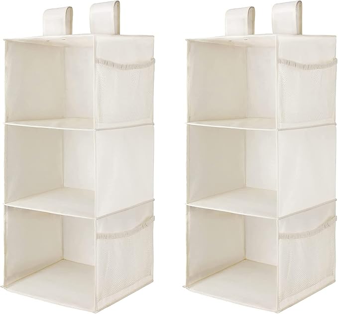 MAX Houser 3-Shelf Hanging Closet Organizers, Collapsible Closet Hanging Shelves - Image 8