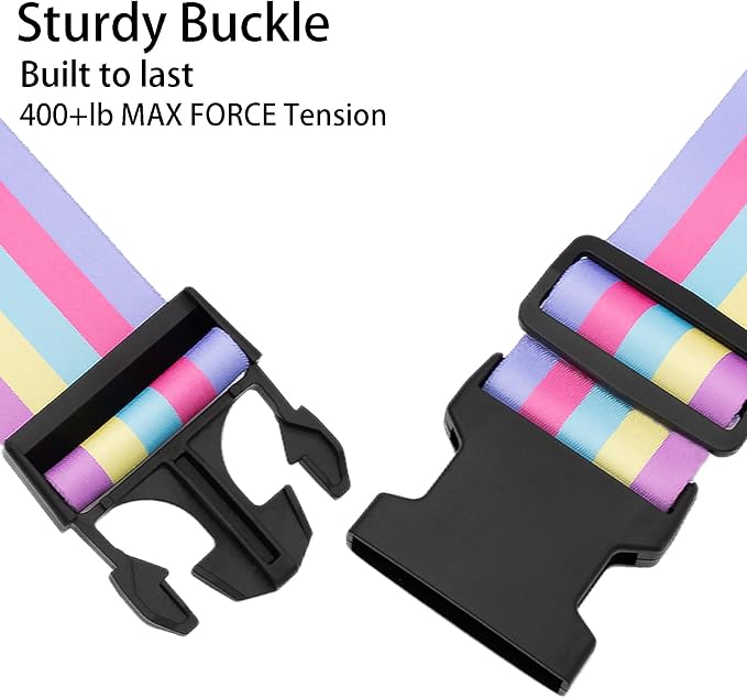 Rainbow Luggage Straps for Suitcases, Adjustable Luggage Travel Belts to Keep - Image 4