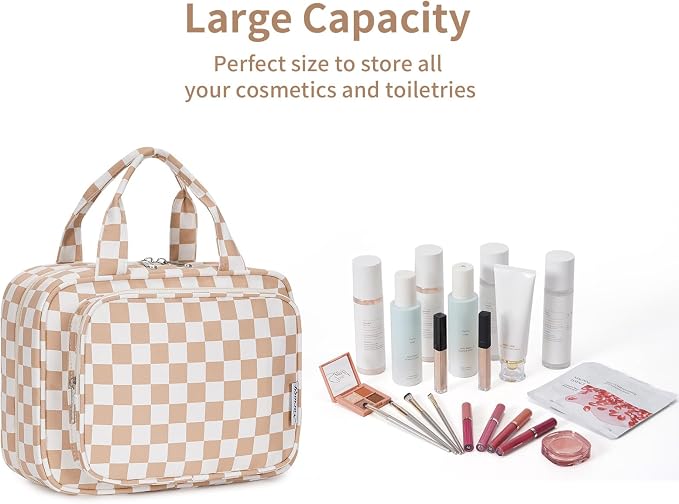 Narwey Hanging Toiletry Bag for Women Travel Makeup Bag Organizer Toiletries - Image 7