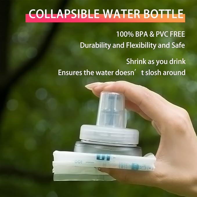 Soft Flasks Soft Running Water Flask Collapsible Soft Water Bottles Small - Image 4