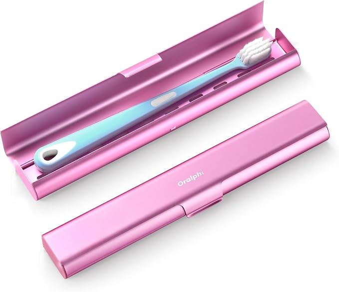 Aluminum Toothbrush Travel Case, Portable Travel Toothbrush Holder, Durable by Oralphi