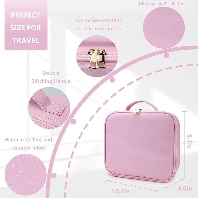 Travel Makeup Bag for Women and Makeup Artists Cosmetic Organizer Large Makeup - Image 3