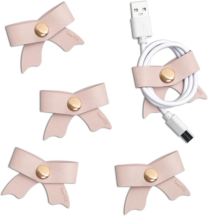 SenseAGE 5 Pack Cord Organizer, Bow Cord Keeper, Cable Organizer USB Holder by SenseAGE