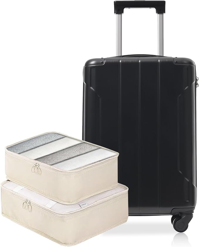 Merax Carry on Luggage Set, 20 Inch Hardshell ABS Suitcase by Merax