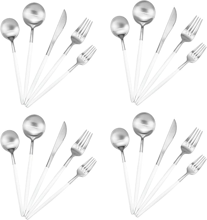 Gugrida 20-Piece 18/10 Stainless Steel Flatware Silverware, Luxury Dinnerware by Gugrida