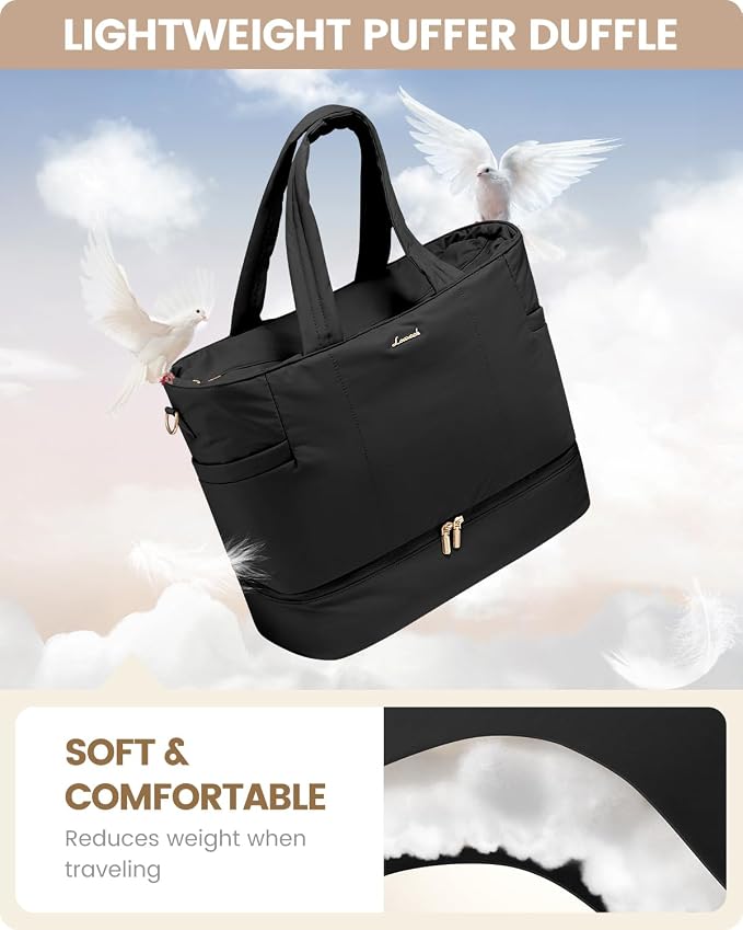 LOVEVOOK Travel Duffle Bag, Puffer Weekender Bags - Image 5