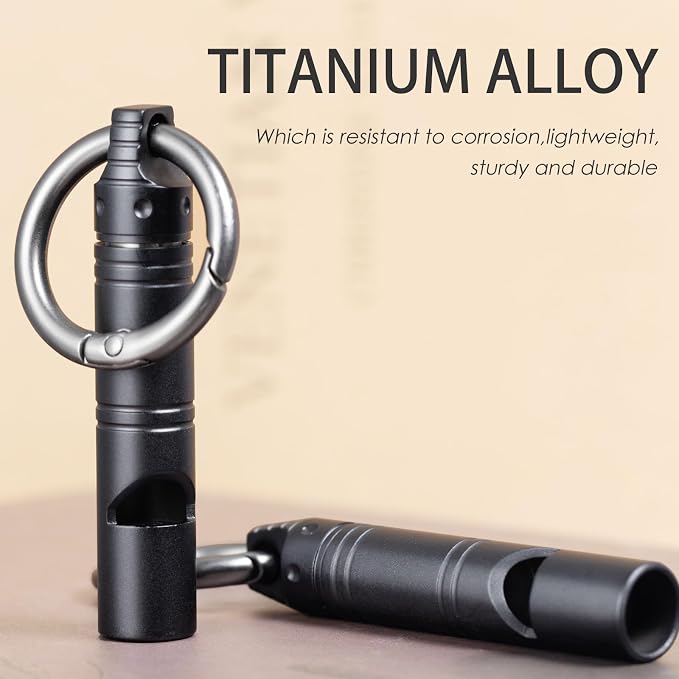 Whistle Emergency, Titanium Loud Whistle up to 120db, Emergency Survival - Image 3