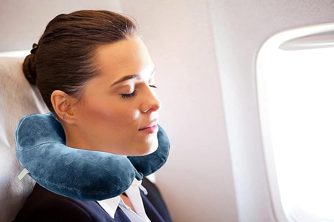 Inflatable Travel Neck Pillow: Extra-Soft, Cushion. - Image 2
