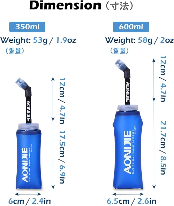 TRIWONDER TPU Soft Folding Water Bottles BPA-Free Collapsible Flask - Image 2