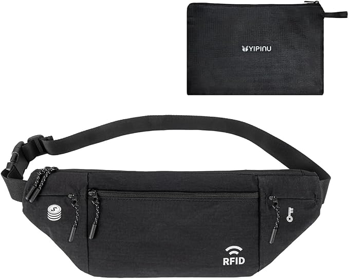 Travel Money Belt for Men and Women hidden slim passport holder by YIPINU