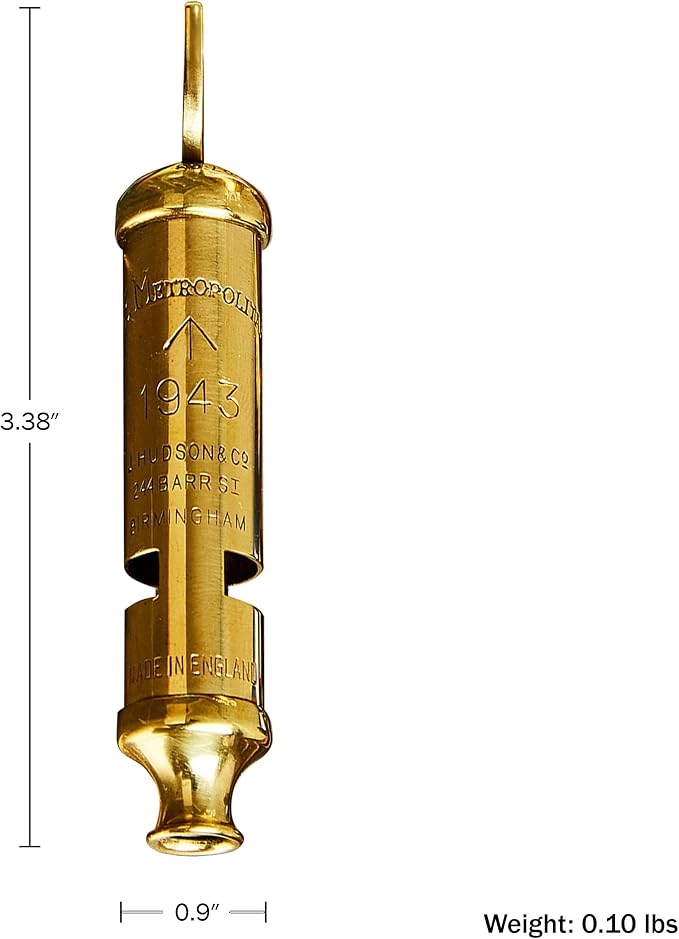 Brass Whistle with Keychain Ring - Image 7